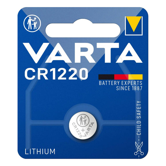 1 x Varta CR1220 Lithium 3v Coin Cell Battery