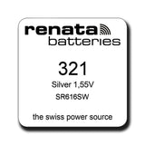 Renata 321 SR616SW Silver Oxide Watch Battery