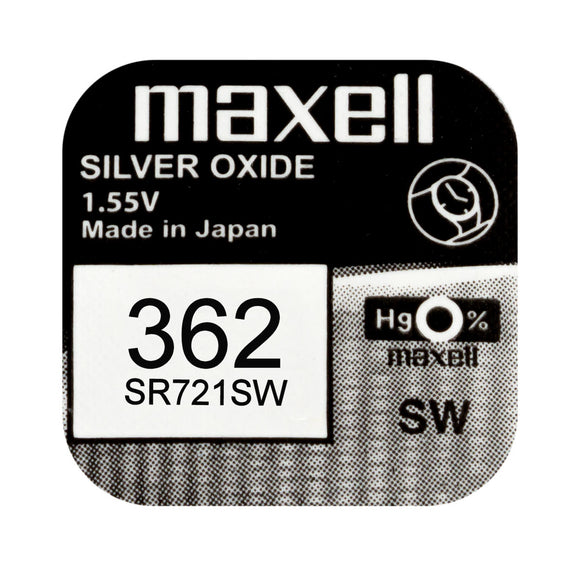 Maxell 362 SR721SW Silver Oxide Watch Battery