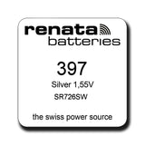 Renata 397 SR726SW Silver Oxide Watch Battery