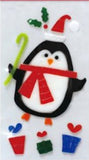 Set of 6 Christmas Xmas Window Square Gel Sticker Decorations