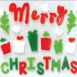 Set of 4 Christmas Xmas Window Square Gel Sticker Decorations