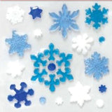 Set of 4 Christmas Xmas Window Square Gel Sticker Decorations