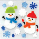 Set of 4 Christmas Xmas Window Square Gel Sticker Decorations