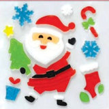 Set of 4 Christmas Xmas Window Square Gel Sticker Decorations