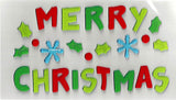 Set of 6 Christmas Xmas Window Square Gel Sticker Decorations