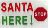 Set of 6 Christmas Xmas Window Square Gel Sticker Decorations