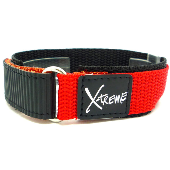 20mm Xtreme Red Velcro® Hook & Loop Nylon Watch Strap