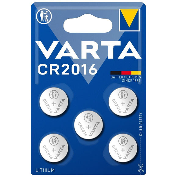 5 x Varta CR2016 Lithium 3v Coin Cell Batteries