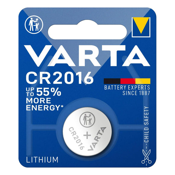1 x Varta CR2016 Lithium 3v Coin Cell Battery