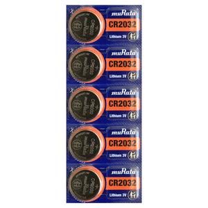 5 x Murata CR2032 Lithium 3v Coin Cell Batteries