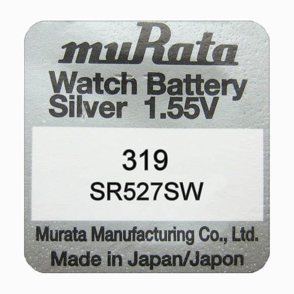 Murata 319 SR527SW Silver Oxide Watch Battery