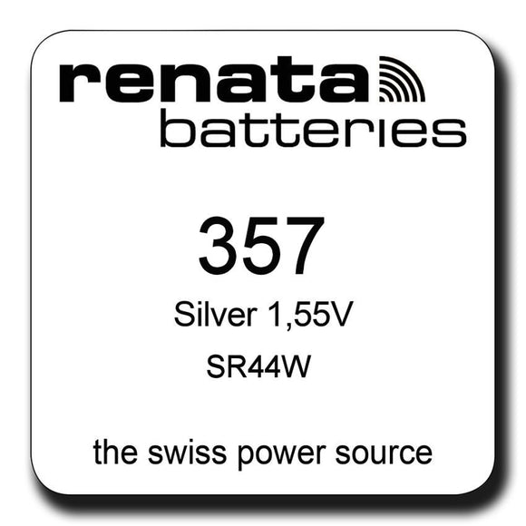 Renata 357 SR44W Silver Oxide Watch Battery