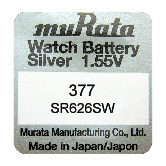 Murata 377 SR626SW Silver Oxide Watch Battery
