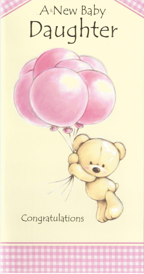 New Birth of Your New Baby Daughter Congratulations Card