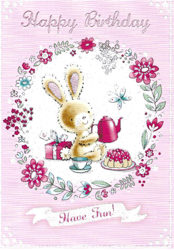 Female Rabbit Happy Birthday Greeting Card