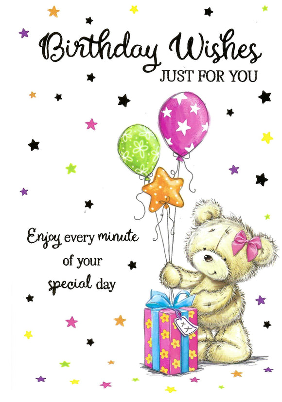 Cute Teddy Bear Birthday Card