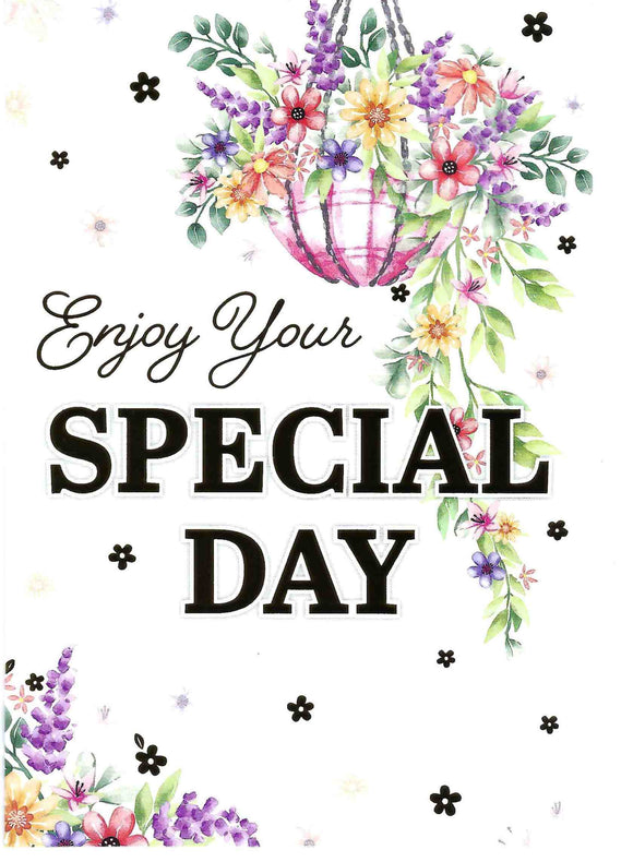 Female Flower Design Birthday Card