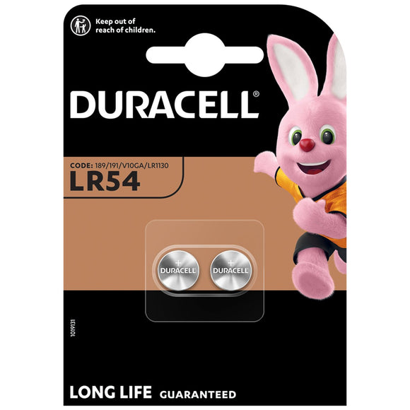 Duracell LR54 AG10 Alkaline Batteries