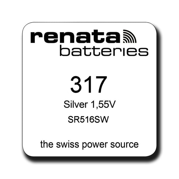 Renata 317 SR516SW Silver Oxide Watch Battery