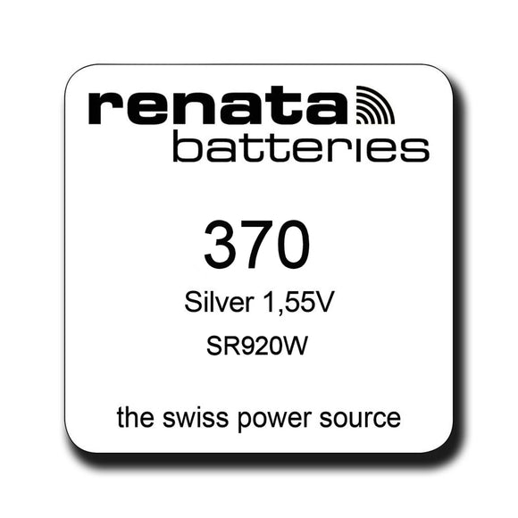Renata 370 SR920W Silver Oxide Watch Battery