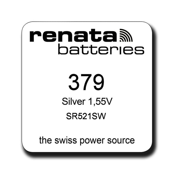 Renata 379 SR521SW Silver Oxide Watch Battery