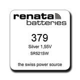 Renata 379 SR521SW Silver Oxide Watch Battery