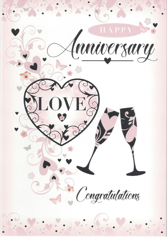 Happy Wedding Anniversary With Love Congratulations Card