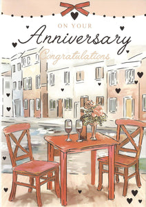 On Your Wedding Anniversary Congratulations Card