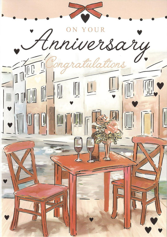 On Your Wedding Anniversary Congratulations Card