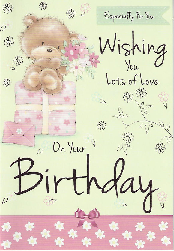 Cute Teddy Bear Especially For You Birthday Card