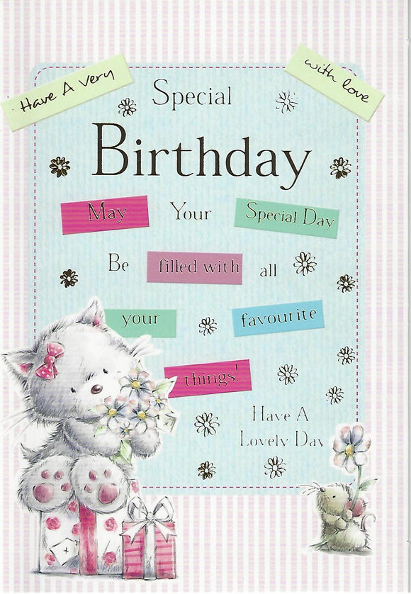 Cute Cat Have A Very Special Birthday Card