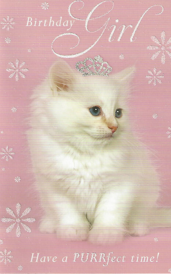 Cute Cat Have A Purrfect Time Birthday Card