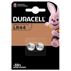 2 x Duracell LR44 AG13 Alkaline Batteries