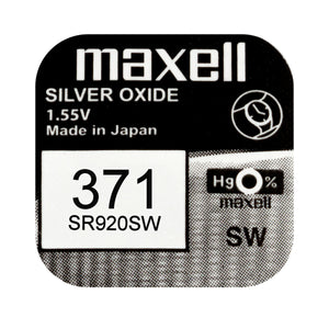Maxell 371 SR920SW Silver Oxide Watch Battery