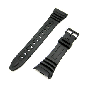 24.5mm Casio Type Black Resin Watch Strap Fits 577EA1 W96H.