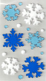 Set of 6 Christmas Xmas Window Square Gel Sticker Decorations